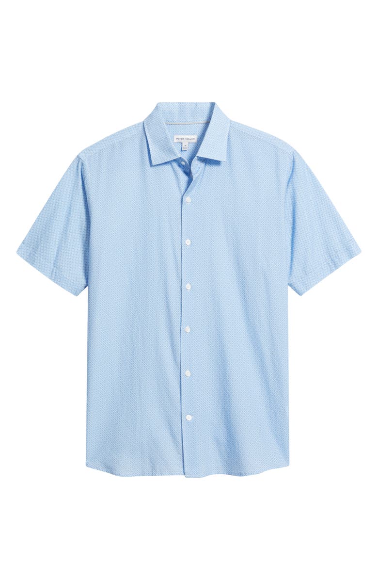 Peter Millar Windsail Short Sleeve Button-Up Shirt, Alternate, color, Bluebird
