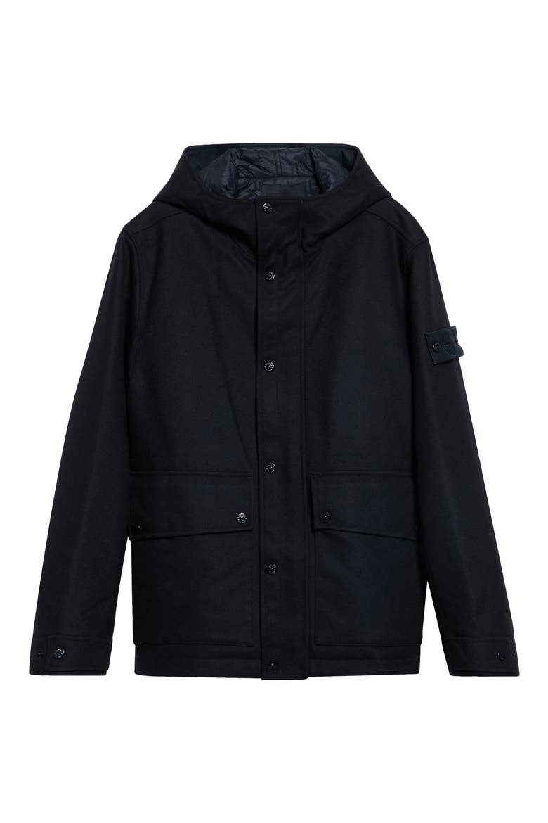 Wool Short Parka, Main, color, V0020 NAVY BLUE