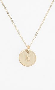 Nashelle 14k-Gold Fill Initial Mini Circle Necklace