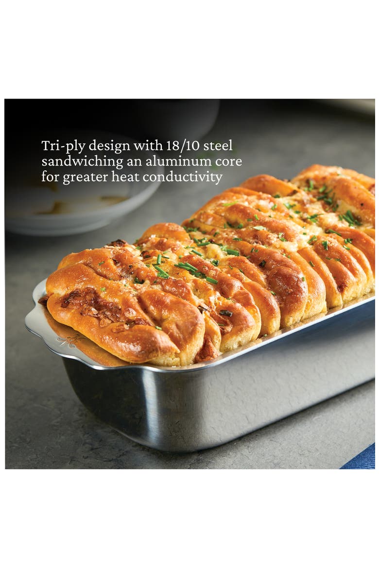 OvenBond Tri-Ply Clad 9" x 5" Loaf Pan, Alternate, color, SILVER