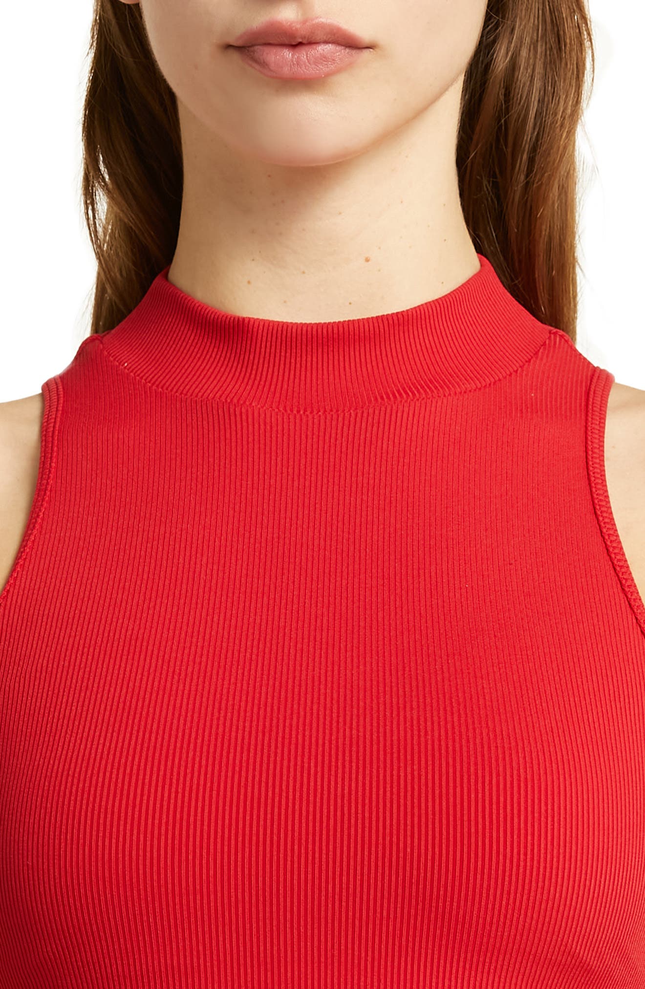 Alo Goddess Mock Neck Rib Tank (Women) | Nordstromrack