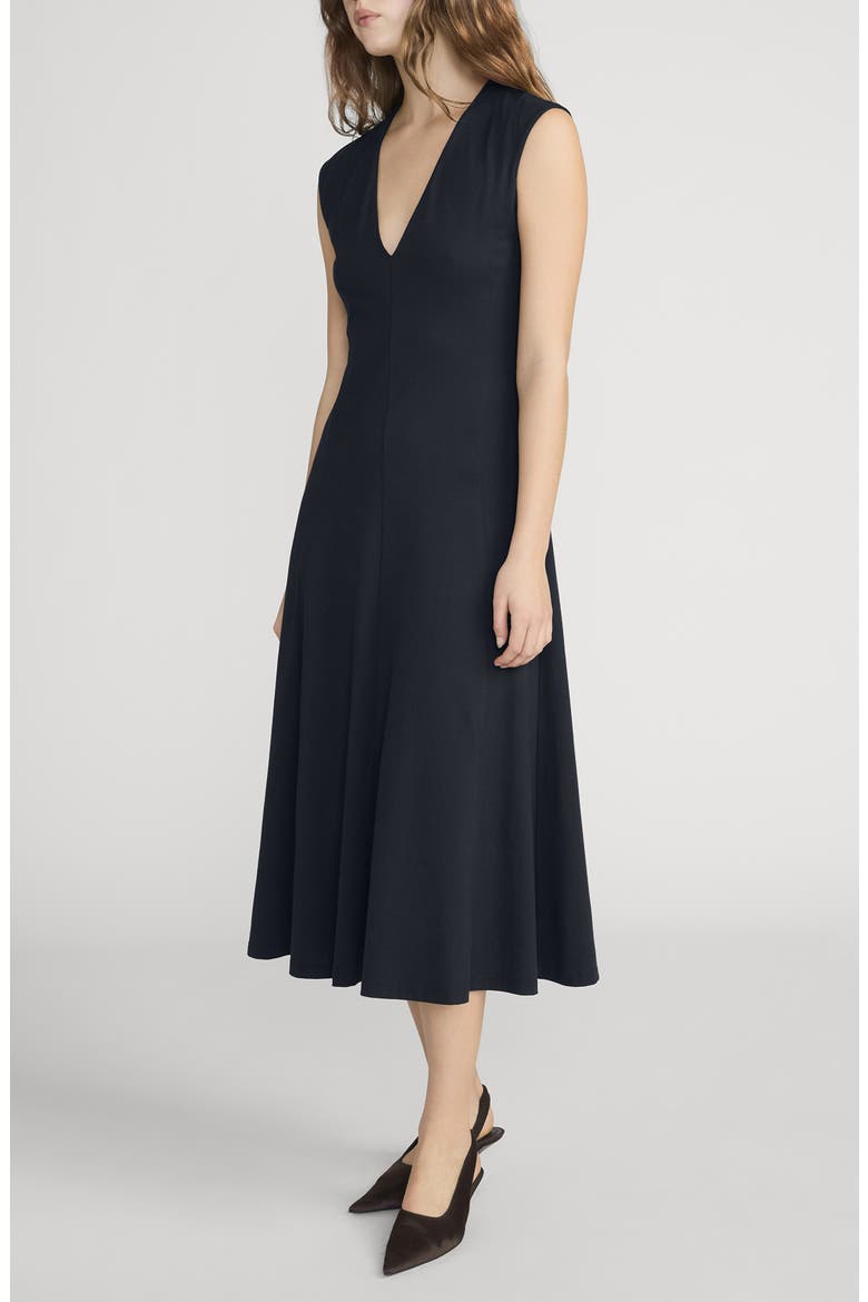 The Studio Cotton Midi Dress, Alternate, color, NAVY