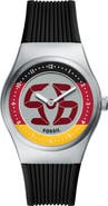 Fossil World Flags Big Tic® Anadigi Silicone Strap Watch, 40mm