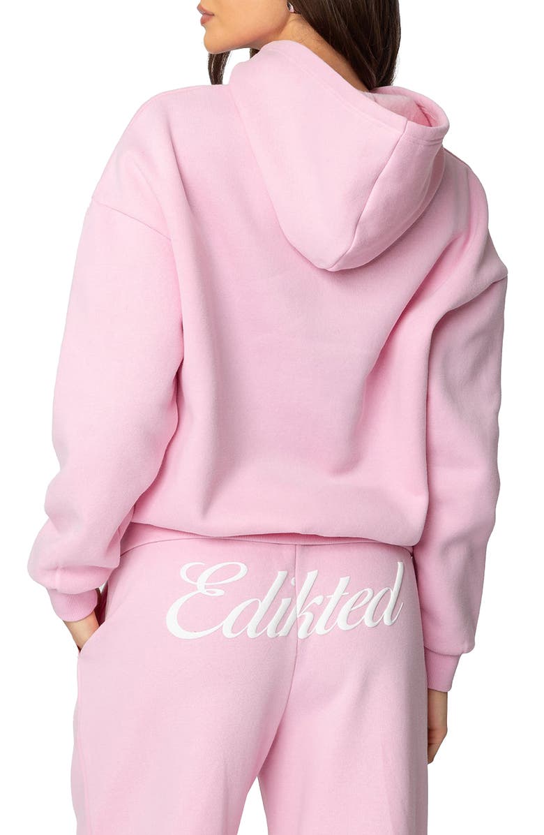 EDIKTED Logo Hoodie, Alternate, color, Pink
