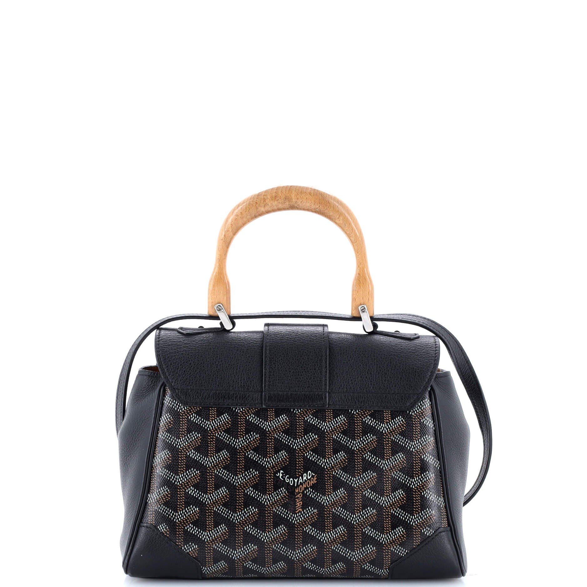 Pre-Owned Goyard Saigon Top Handle Bag Coated Canvas with Leather Mini, Alternate, color, 