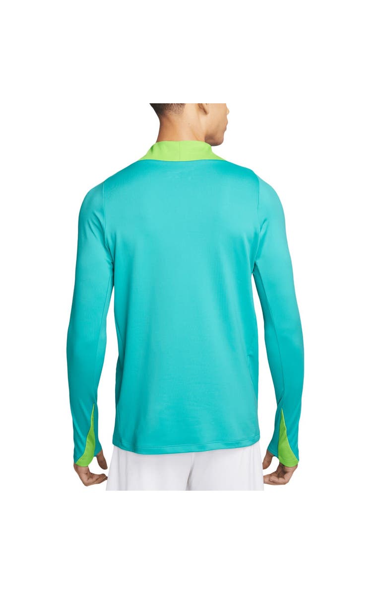 Nike Men's Nike Aqua Brazil National Team 2024 Strike Drill Performance Quarter-Zip Pullover Top, Alternate, color, Aqua