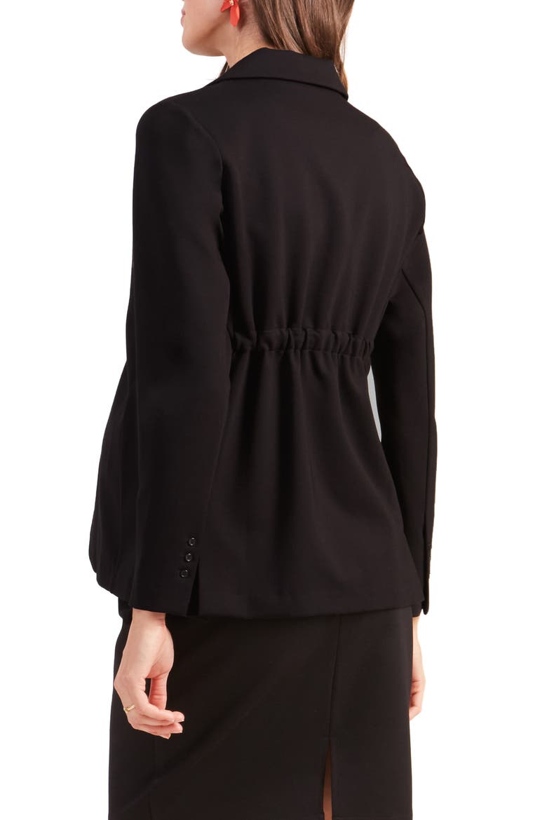 Ingrid & Isabel® Ponte Knit Maternity Blazer, Alternate, color, JET BLACK