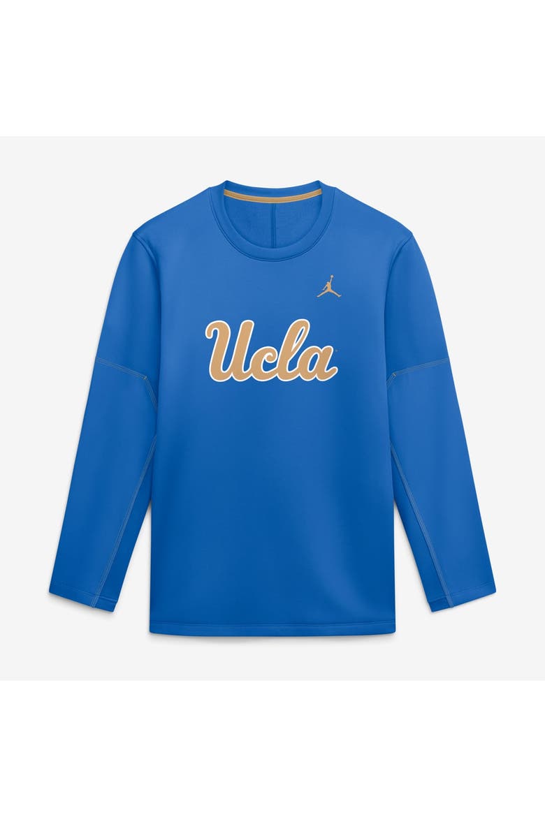 Men's Jordan Brand Blue UCLA Bruins 2026 Sideline Coaches Therma-FIT Long Sleeve Top, Main, color, Blue