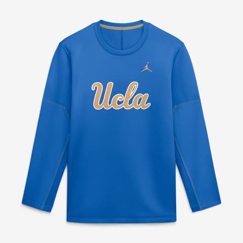 Men's Jordan Brand Blue UCLA Bruins 2026 Sideline Coaches Therma-FIT Long Sleeve Top