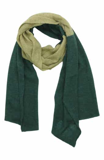 Portolano Colorblock Lambswool & Angora Blend Knit Scarf