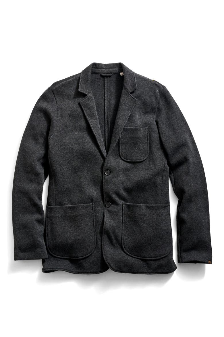 Heathered Knit Sport Coat, Main, color, CHARCOAL HEATHER