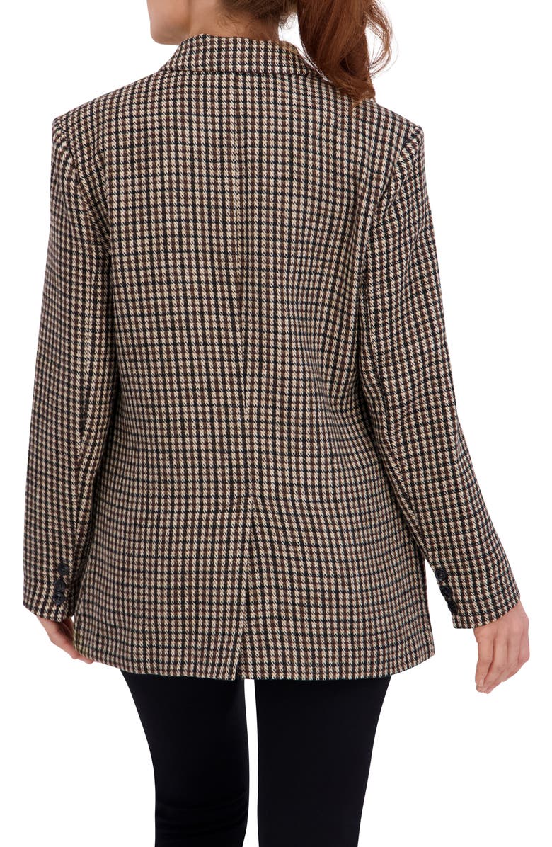 Ookie & Lala Menswear Longline Blazer, Alternate, color, Black/ Brown