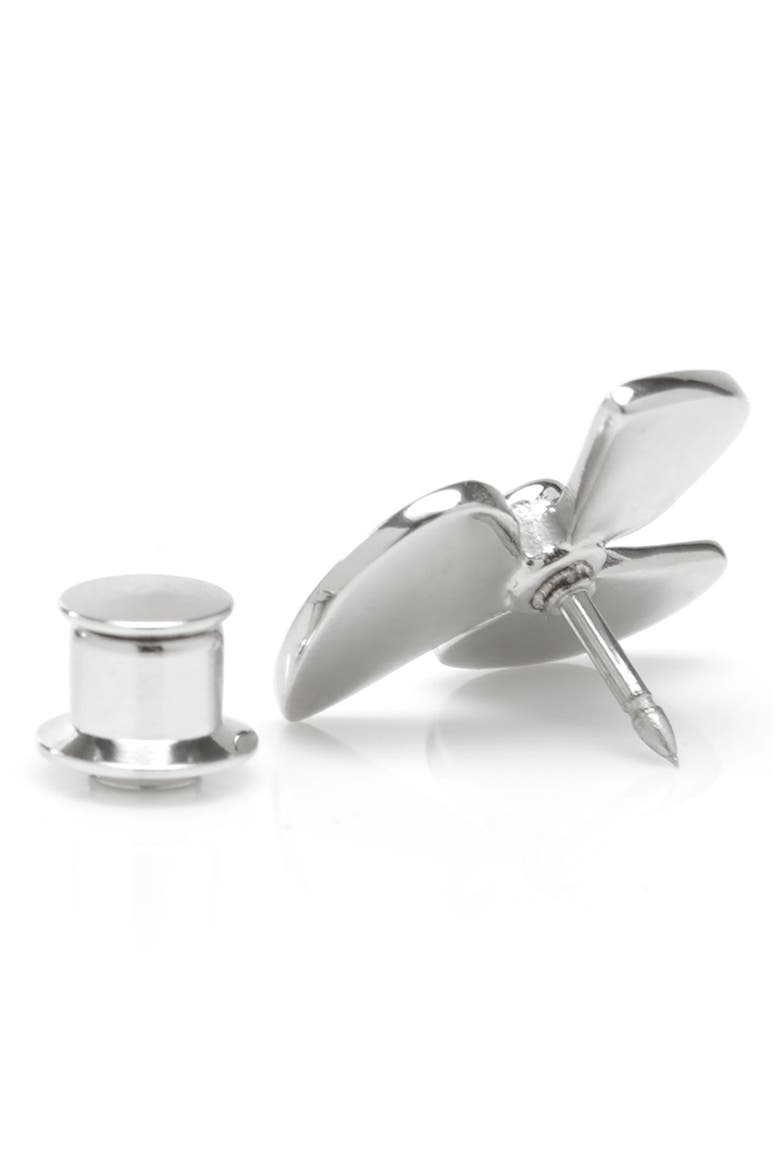 3D Boat Propellor Lapel Pin, Alternate, color, SILVER