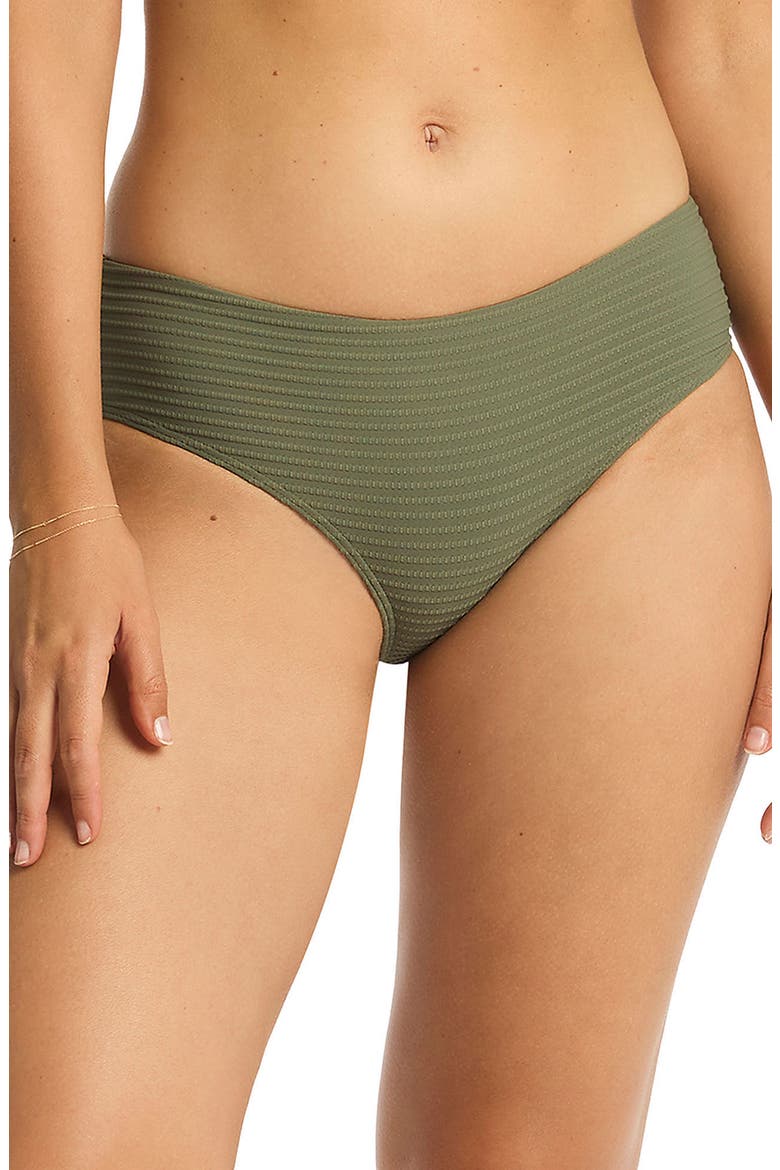 Textured Bikini Bottoms, Main, color, KHAKI