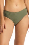 Sea Level Textured Bikini Bottoms