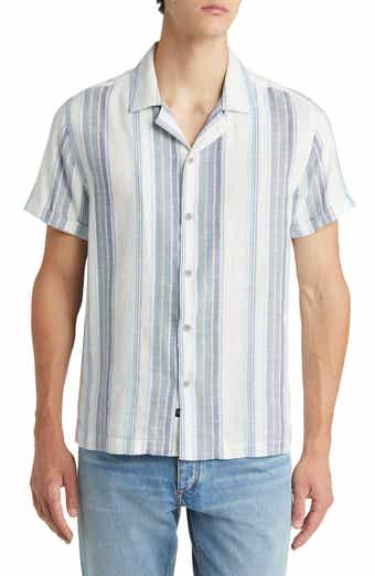 Rails Amalfi Stripe Short Sleeve Cotton Button-Up Shirt
