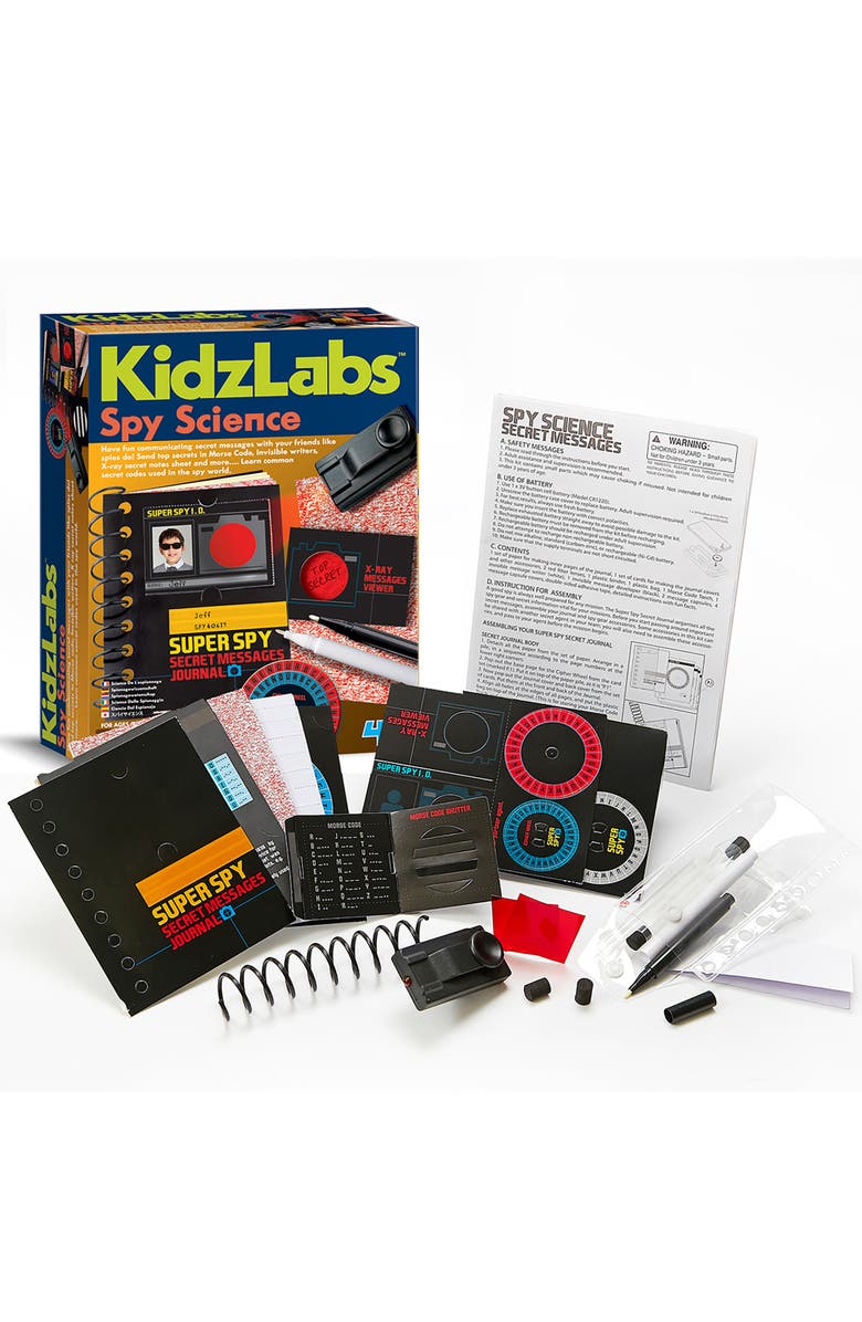 4M KidzLabs Spy Science, Assemble A Secret Messages Journal, Kids 8+, Alternate, color, Multicolored