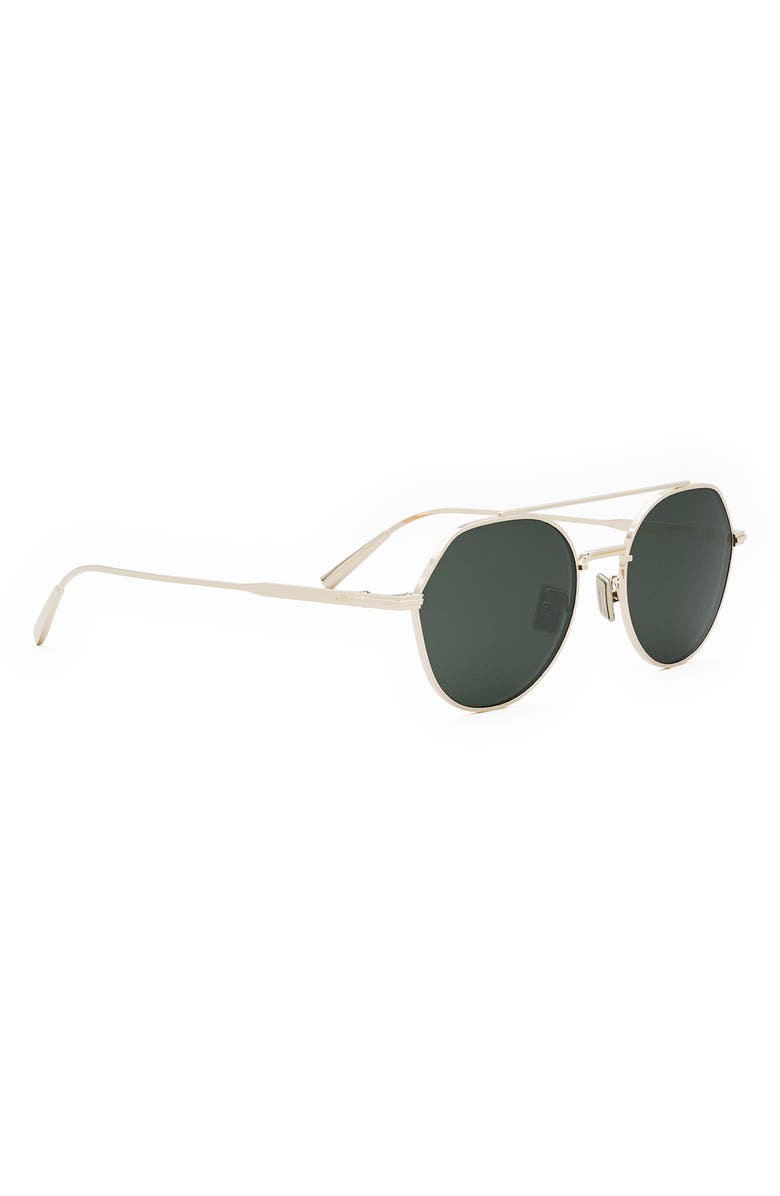 DIOR 'DiorBlacksuit R6U 54mm Geometric Sunglasses, Alternate, color, Shiny Gold Dh / Green