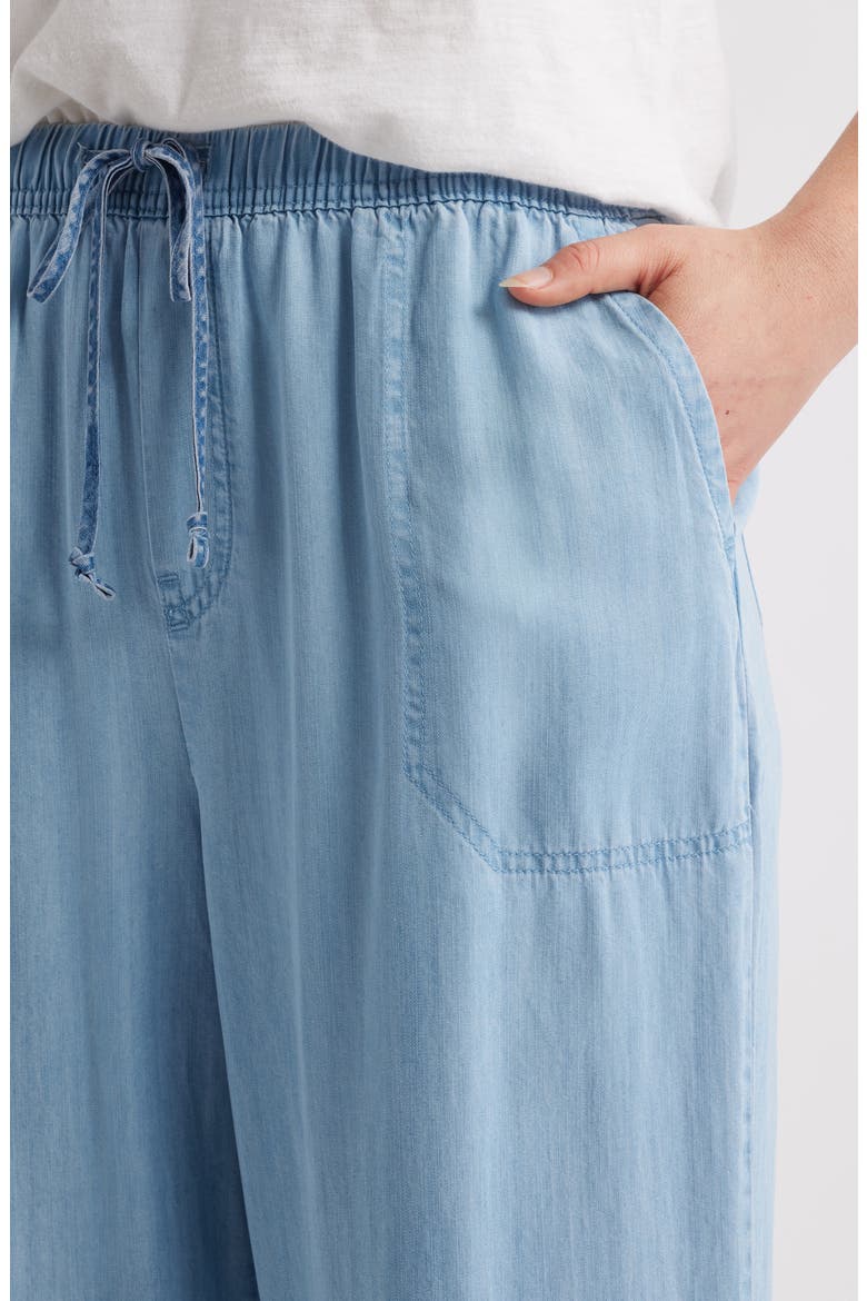 Inaya Chambray Drawstring Pants, Alternate, color, LIGHT WASH