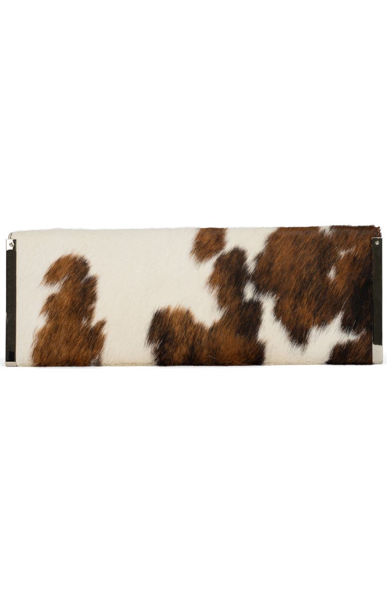 Jeffrey Campbell Genuine Calf Hair Clutch, Alternate, color, Tan White Cow Silver