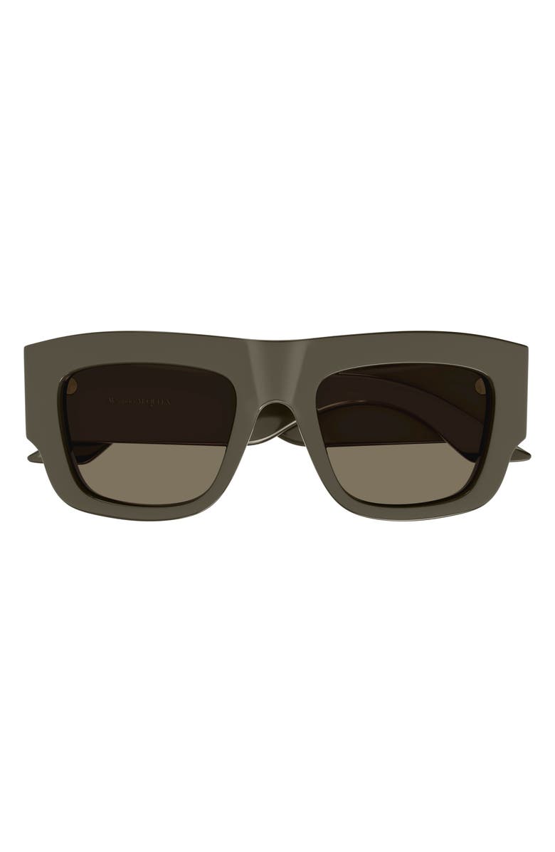McQueen 53mm Rectangular Sunglasses, Main, color,
