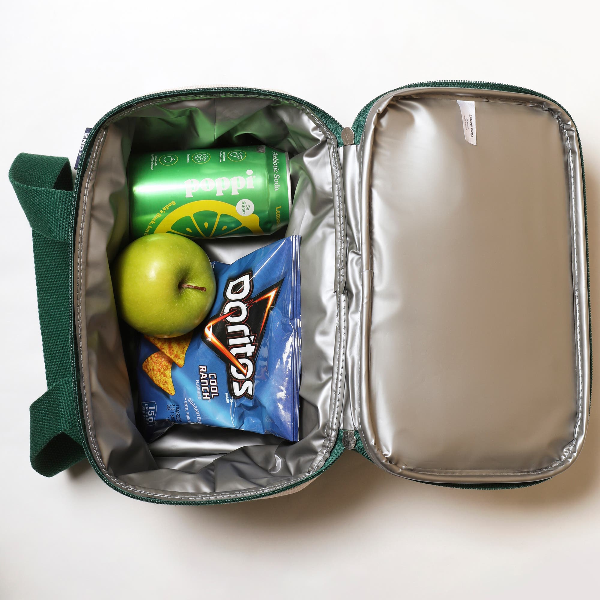 Lands' End Rectangular Small Cooler Bag Insulated 1.5 Gal, Canvas Soft Cooler with Tote Handles and Zip Closure, Alternate, color, 