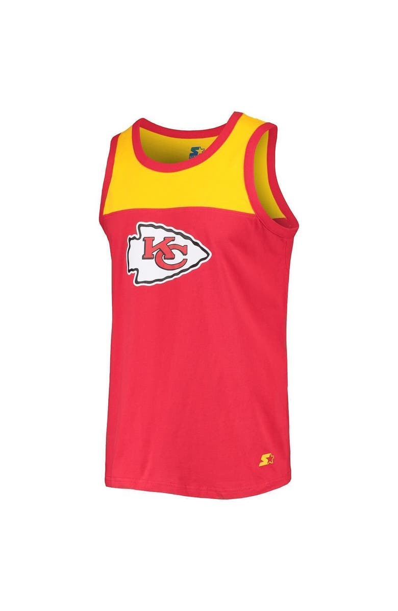 STARTER Men's Starter Red/Gold Kansas City Chiefs Team Touchdown Fashion Tank Top, Alternate, color, Red