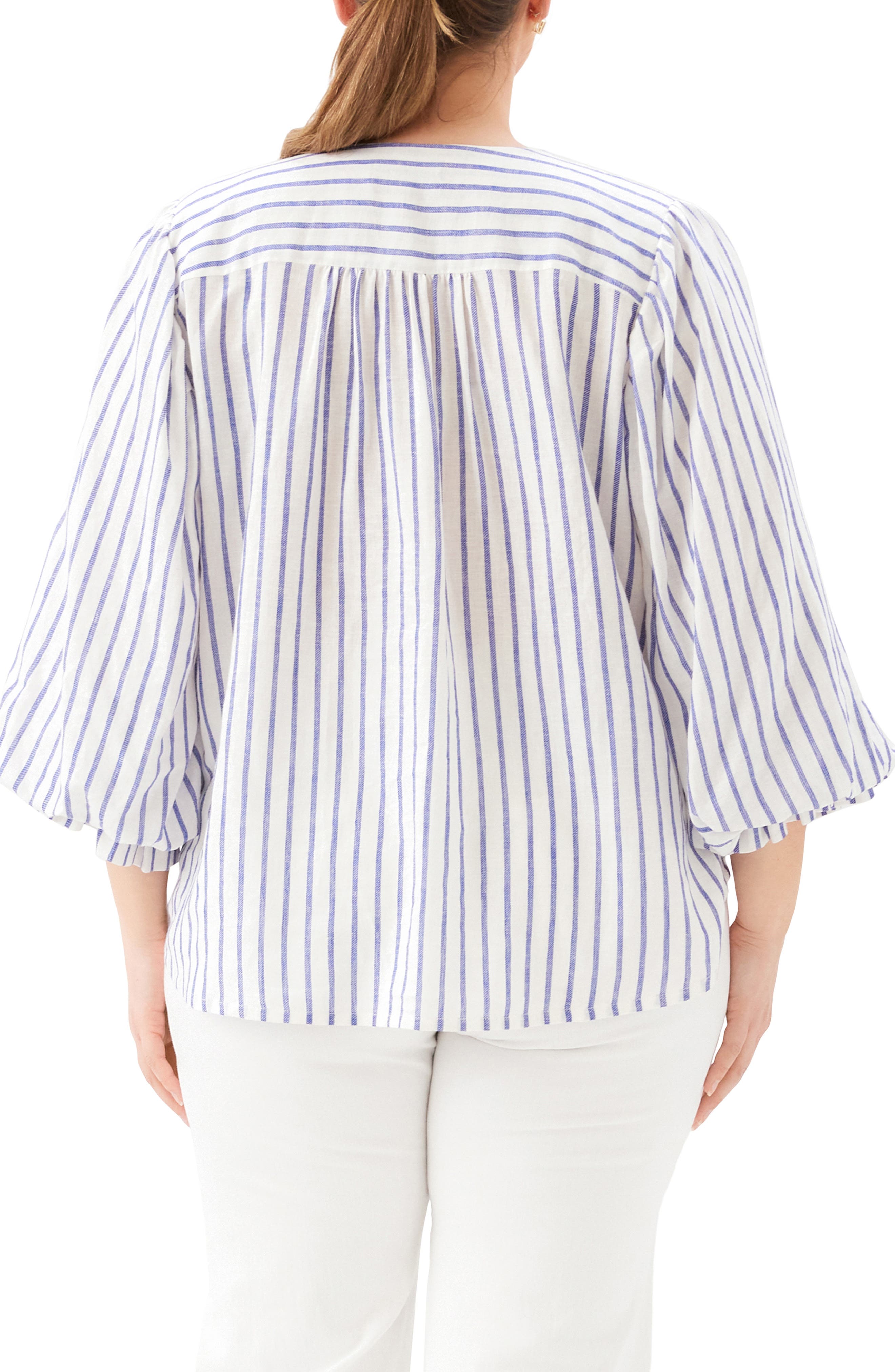 Stripe Linen Blend Shirt - image 2
