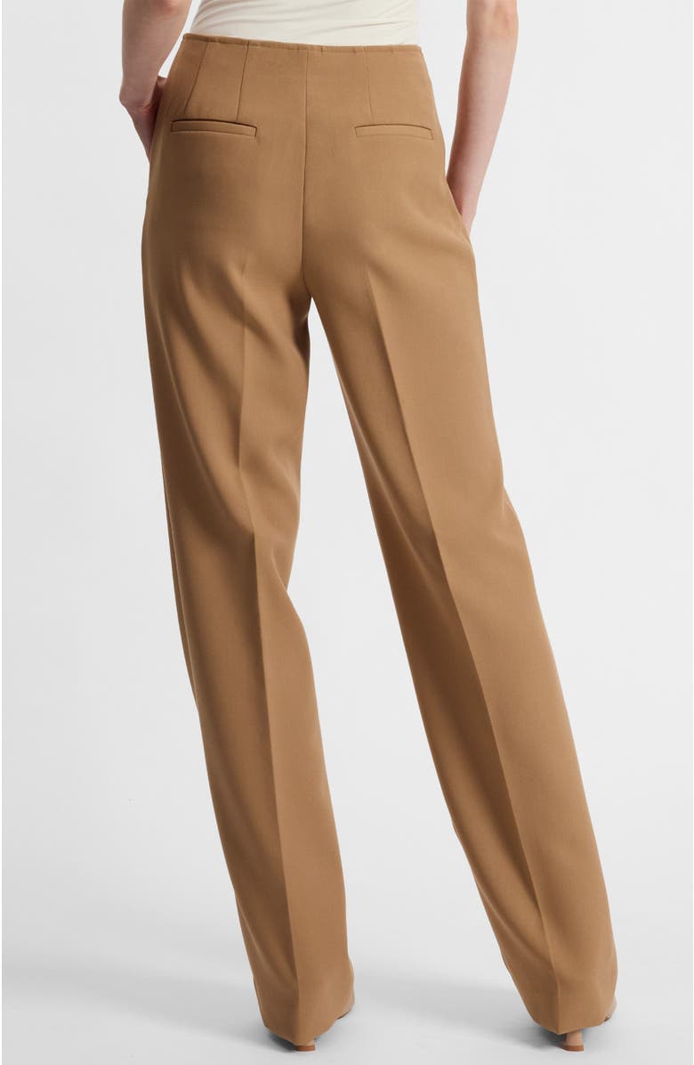 Santorelli Della Crepe Straight Leg Pants, Alternate, color, Dune Sand