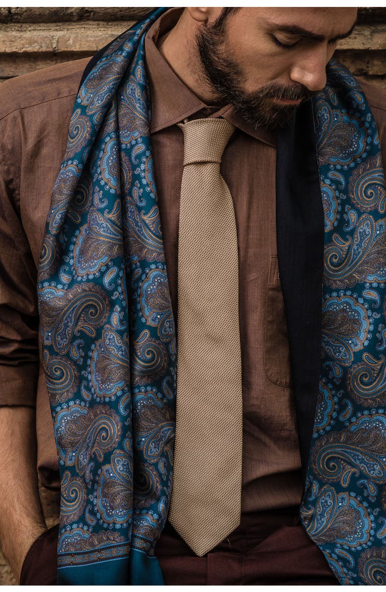 Elizabetta Camelo - Extra Long Silk Grenadine Tie for Men, Alternate, color, 