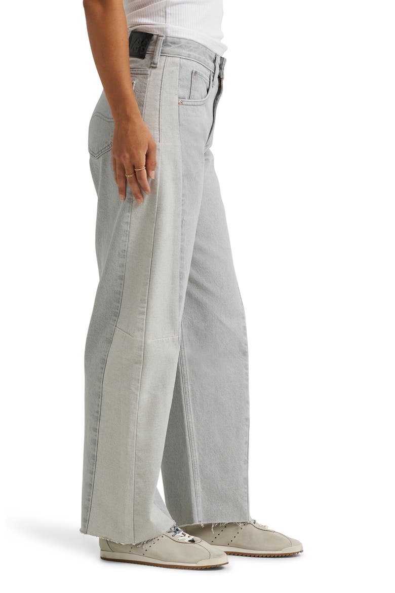Rider Low Slung Mid Rise Raw Hem Barrel Leg Jeans, Alternate, color, DUSK GRAY