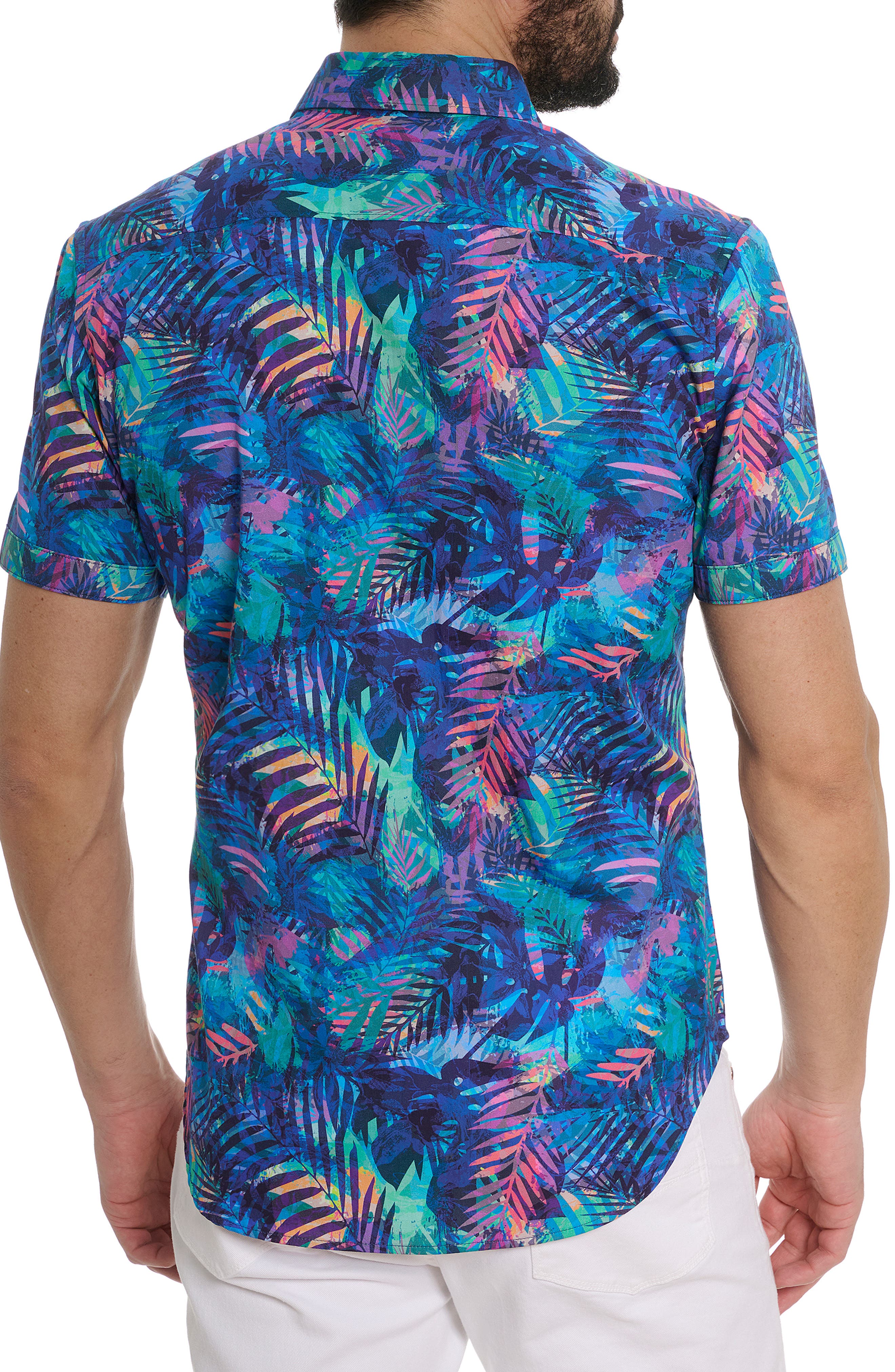 Tropical Print Short Sleeve Shirt - image 2