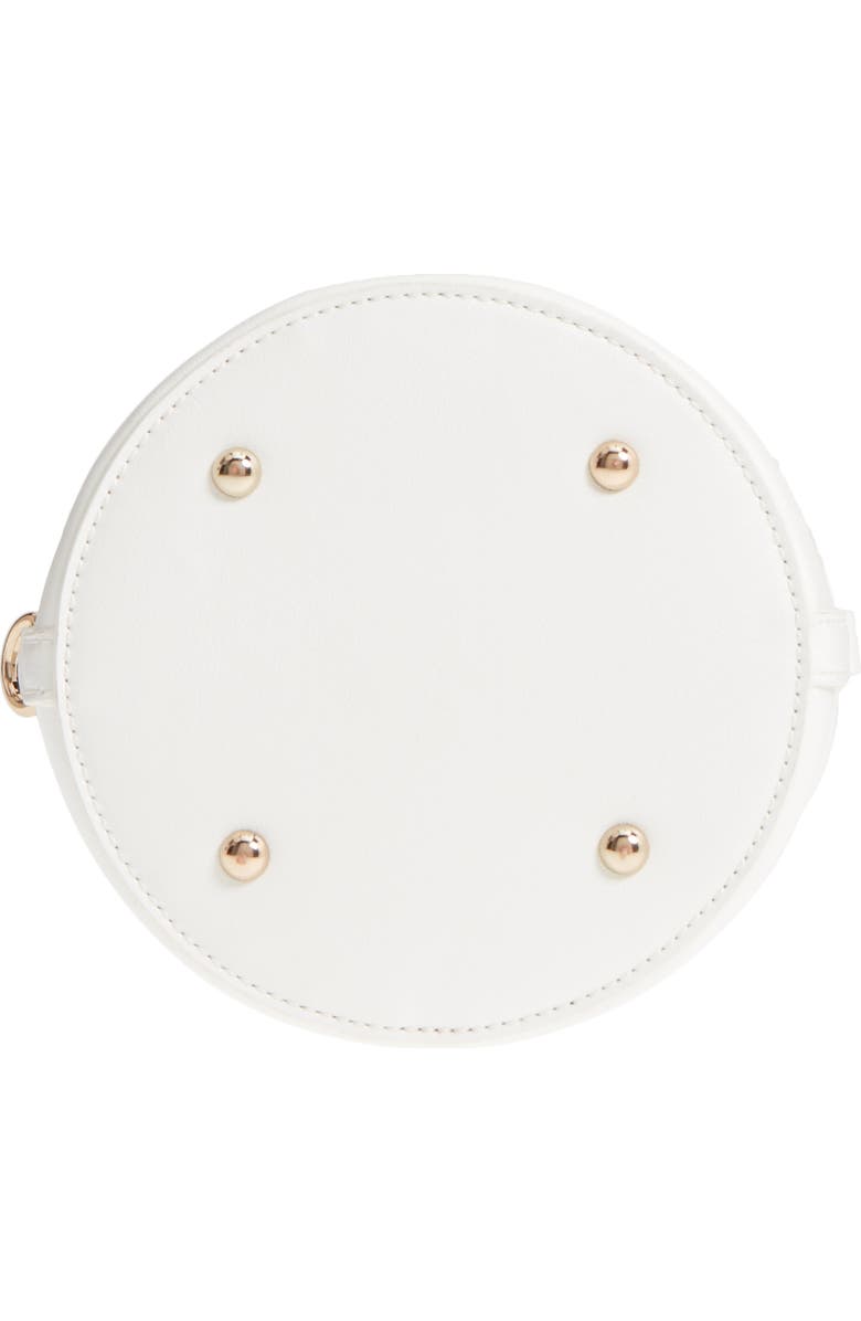 Leith Straw & Faux Leather Bucket Bag, Alternate, color,