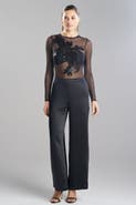 Natori Luxe Satin Wide Leg Pull On Pants