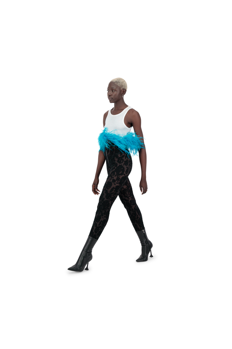Feather Tank Top, Alternate, color, White/blue