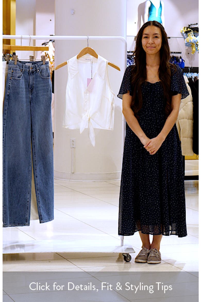 Sleeveless Tie Front Top video