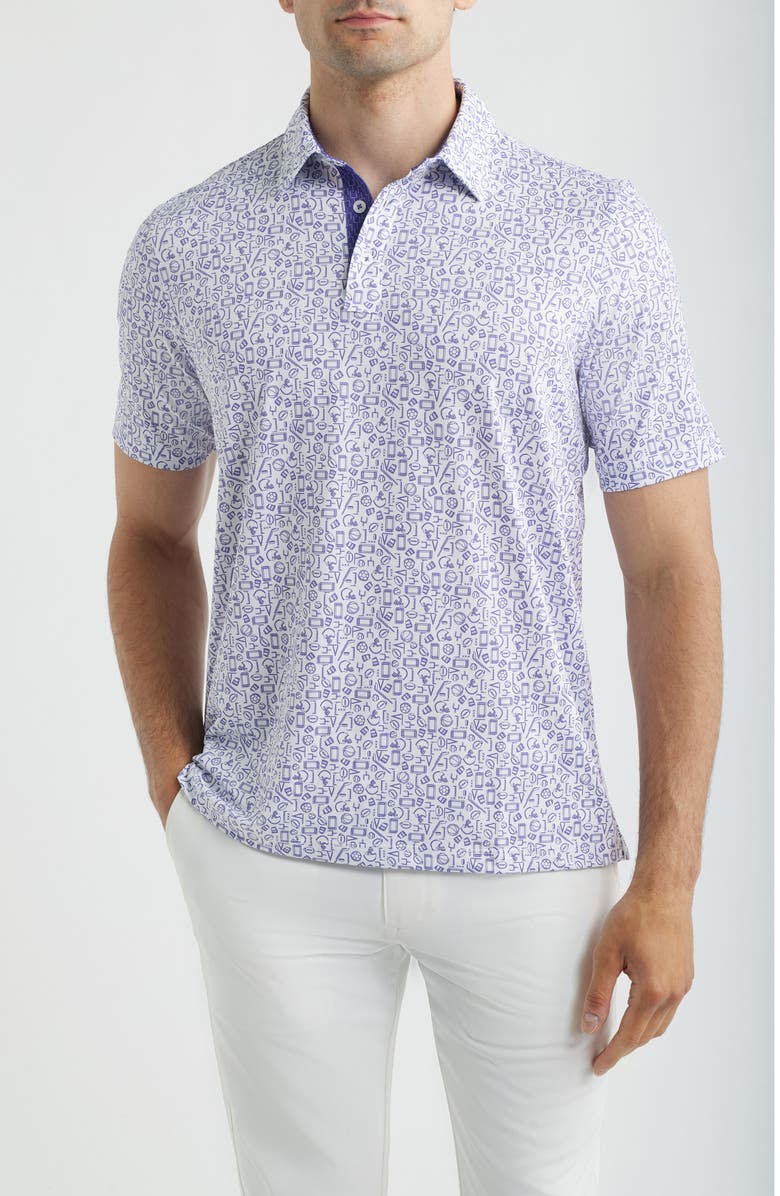 Johnston & Murphy XC+<sup>™</sup> Performance Game Day Polo, Main, color, Purple