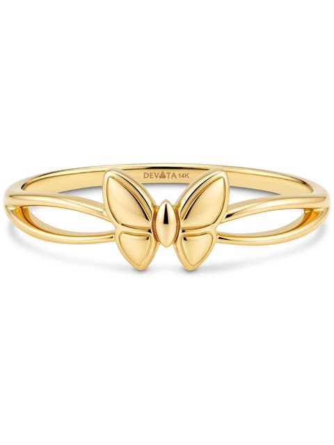 Butterfly Ring in 14K Gold, 6mm