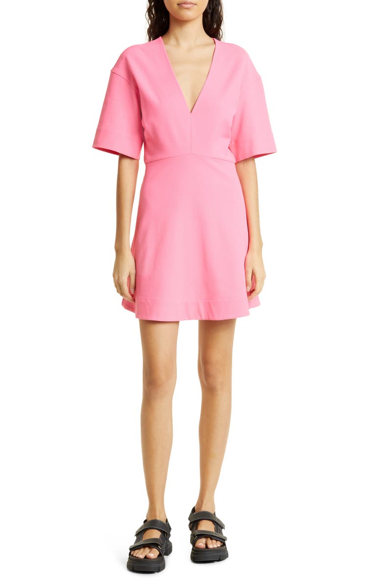 Ganni Stretch Suiting A-Line Minidress | Nordstrom