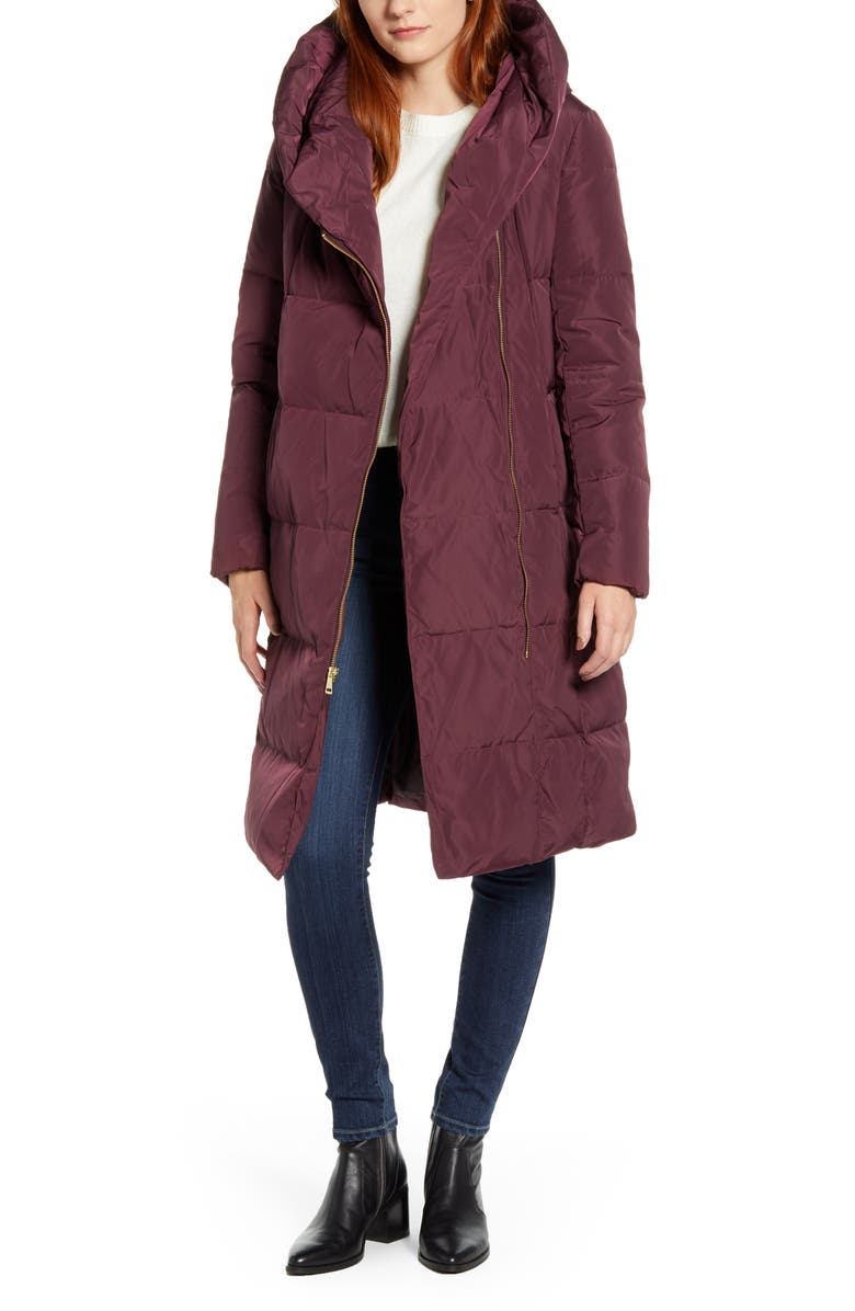 Cole Haan Down & Feather Coat, Main, color, Merlot