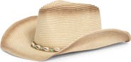 BUSBEE STYLE Shell Trim Straw Cowboy Hat