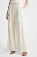 Nordstrom Pleated Linen Blend Wide Leg Pants