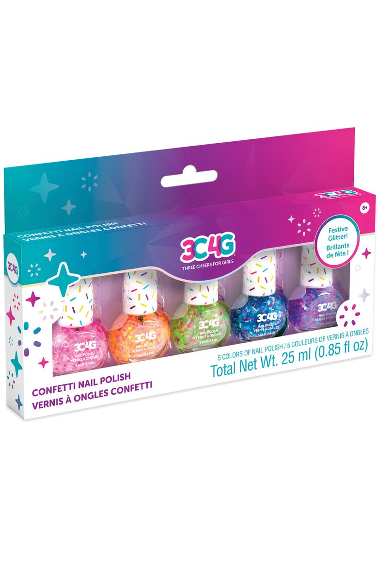 Make It Real Confetti Nail Polish Set W/ 5 Bottles, Main, color, Multicolored
