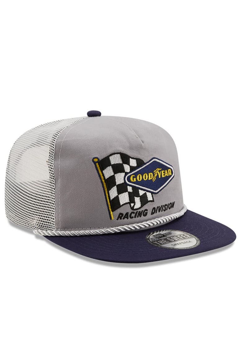 Men's New Era Gray/White NASCAR Golfer Snapback Adjustable Hat, Alternate, color, Gray