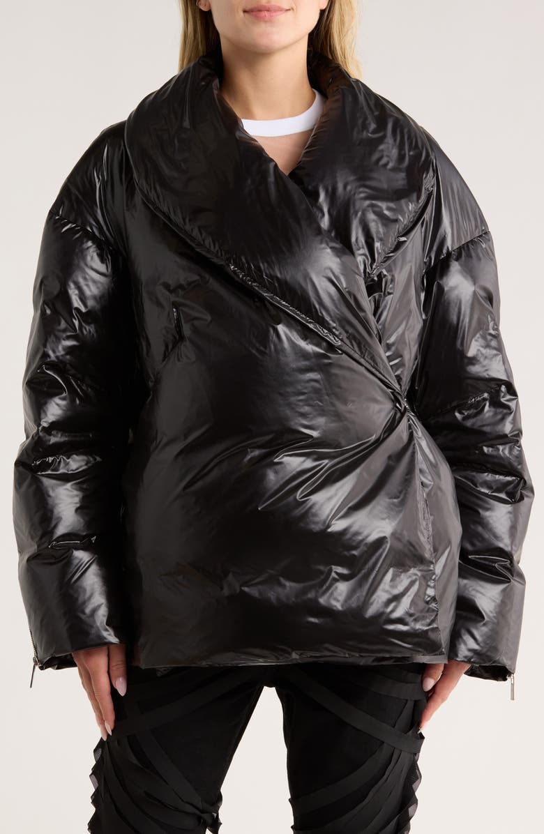 Helmut Lang Apex Down Cocoon Jacket, Main, color, Black