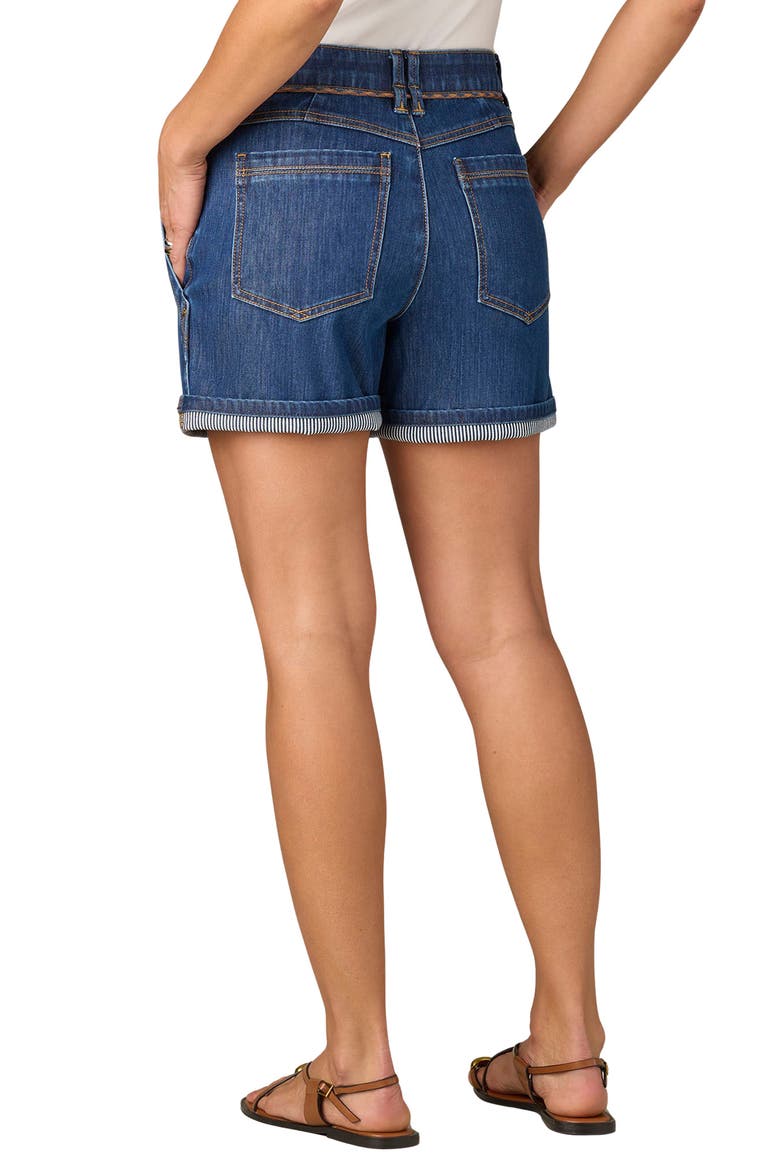 Denim Drawstring Shorts, Alternate, color, MID BLUE