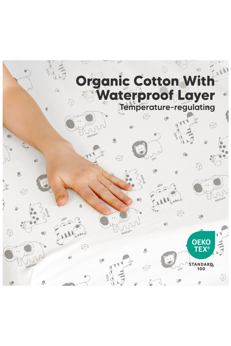 2-Pack Soothe [Protect+] Waterproof Mini Crib Sheets, Alternate, color, KeaSafari
