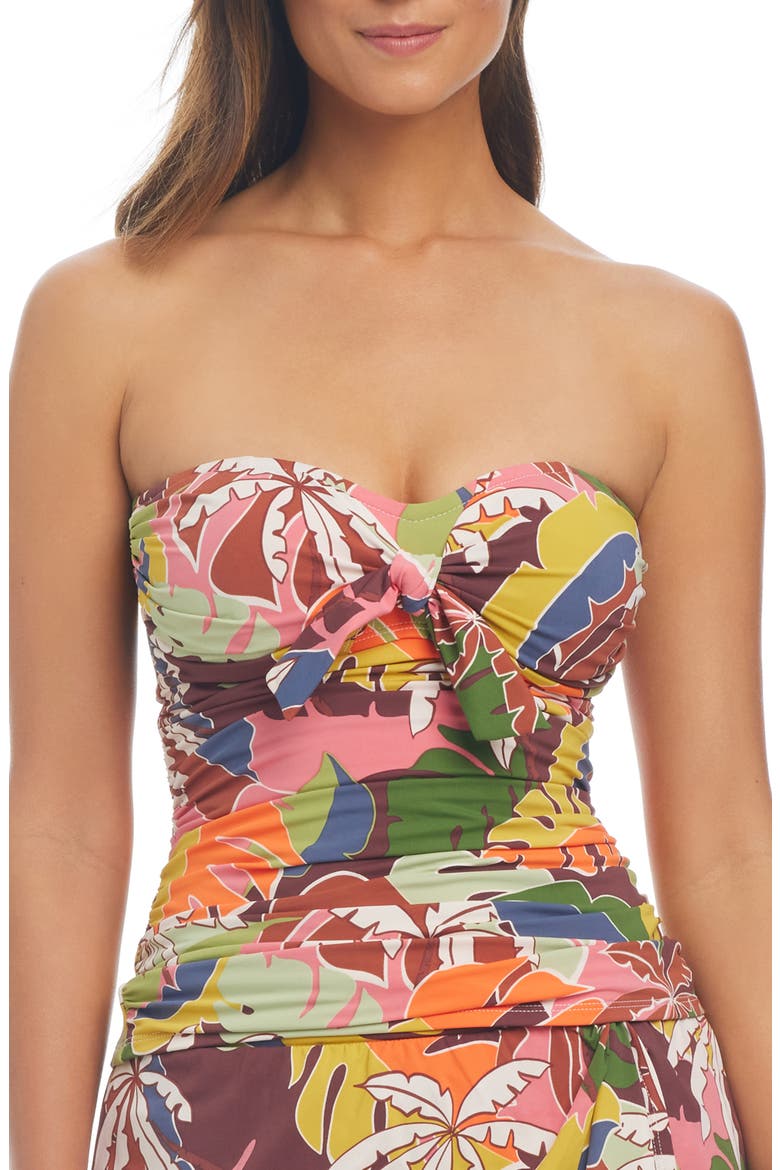 Draped Bandini Tankini Top, Alternate, color, MULTI