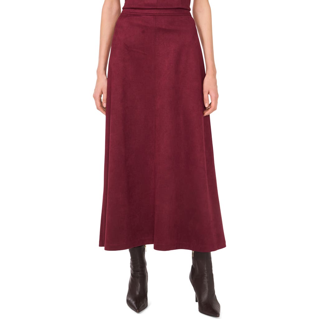 Vince Camuto Faux Suede A-line Maxi Skirt In Brown