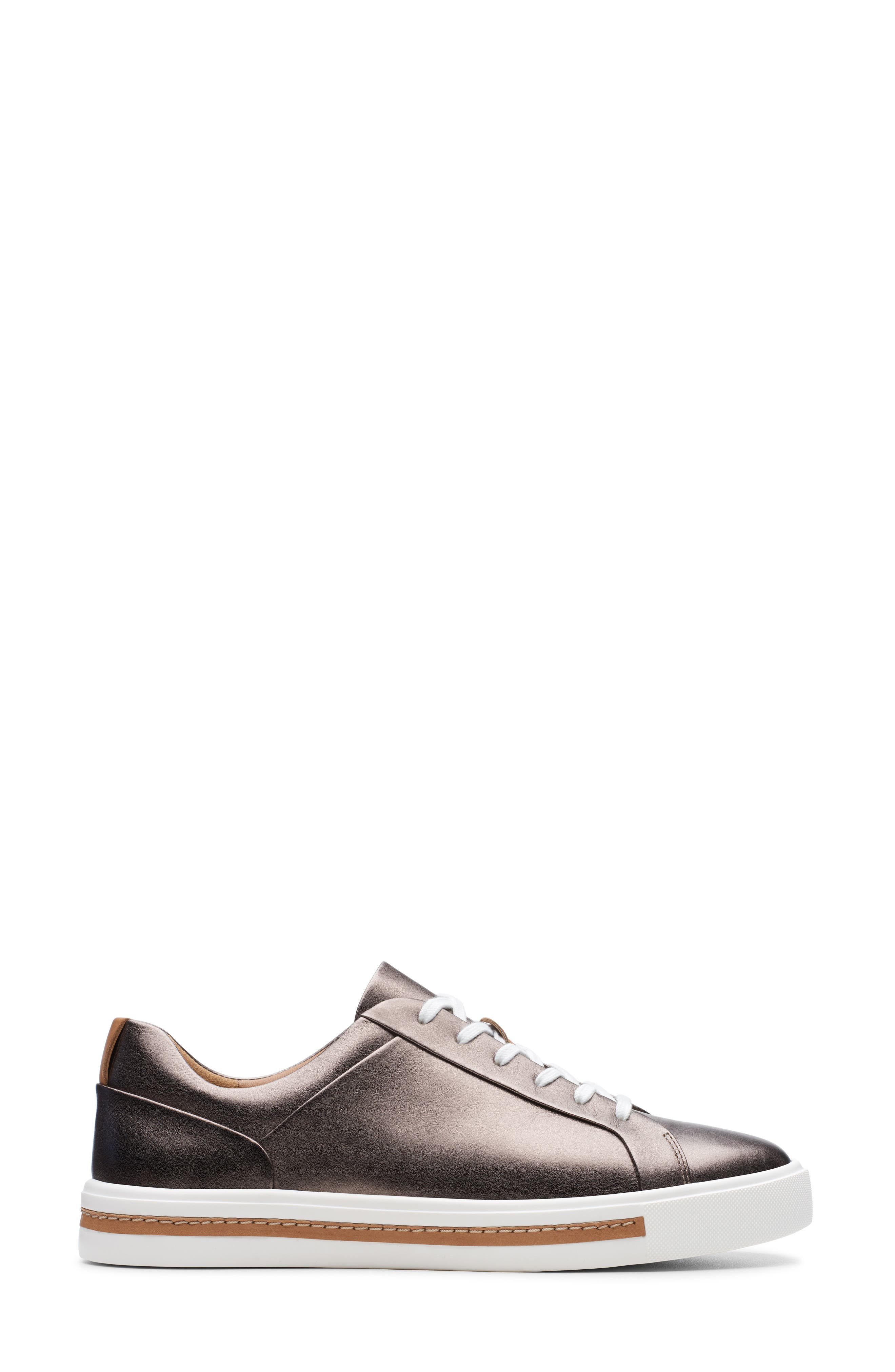 Un Maui Lace Sneaker, Alternate, color, PEBBLE METALLIC LEATHER